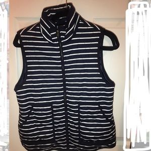 Navy blue striped vest from Francesca's