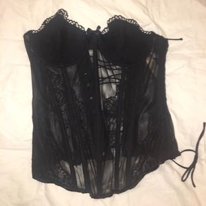 Black lace corset