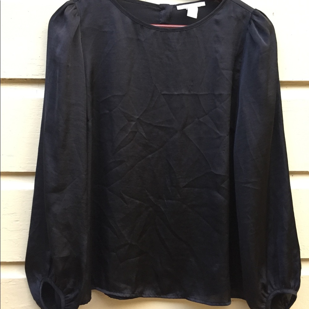 Black silk blouse