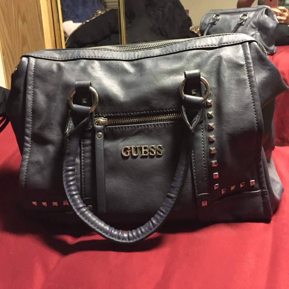 Navy blue guess purse