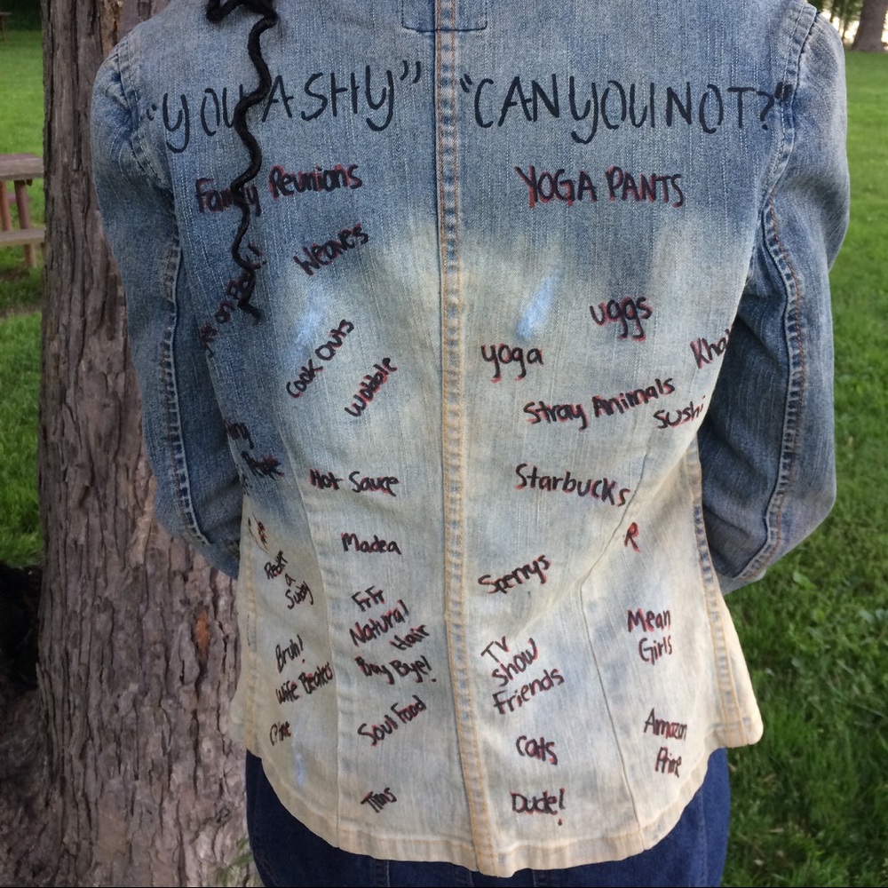 Jean jacket w/ expressions