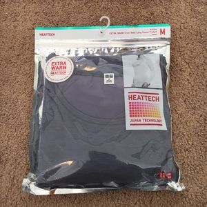 Uniqlo heattech EXTRA WARM Crew neck M blue