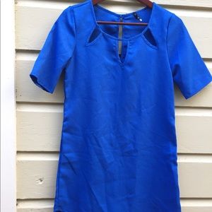Royal blue mini dress