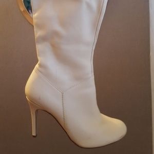 White boots knee length