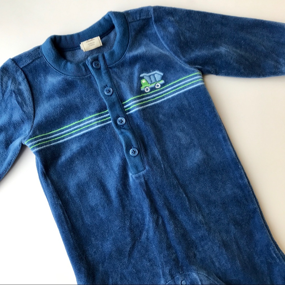 Old Navy Velour Footie Pajamas (Baby Boy 3-6 Mos)