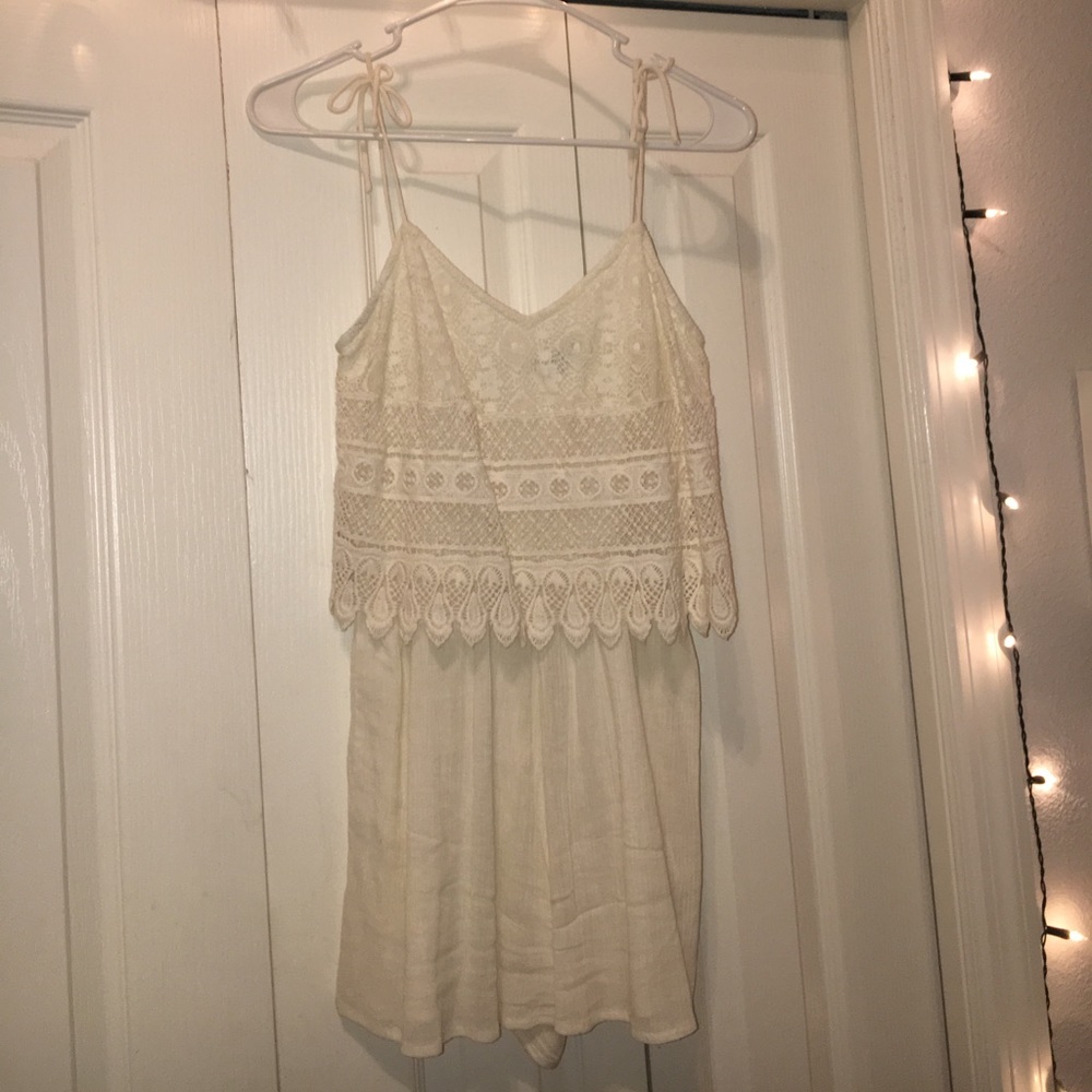 Topshop Crochet Layer Romper