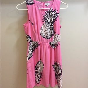 Crown & Ivy pink pineapple dress