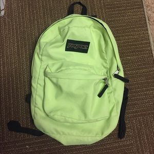 Jansport neon green backpack
