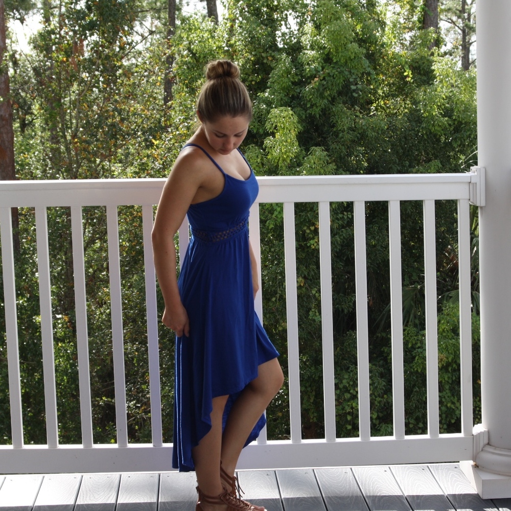 Blue Hi-Lo Dress