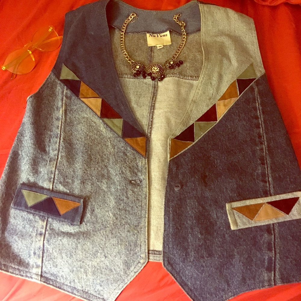 !!WEEKEND SALE !! Vintage 80s Denim Vest