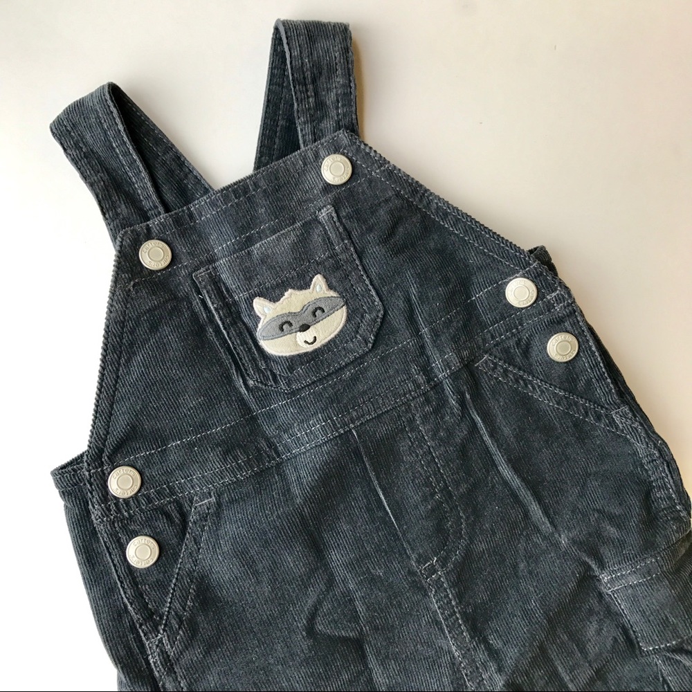 Carter's Blue Gray Baby Boy Bib Overalls (6 Mos)