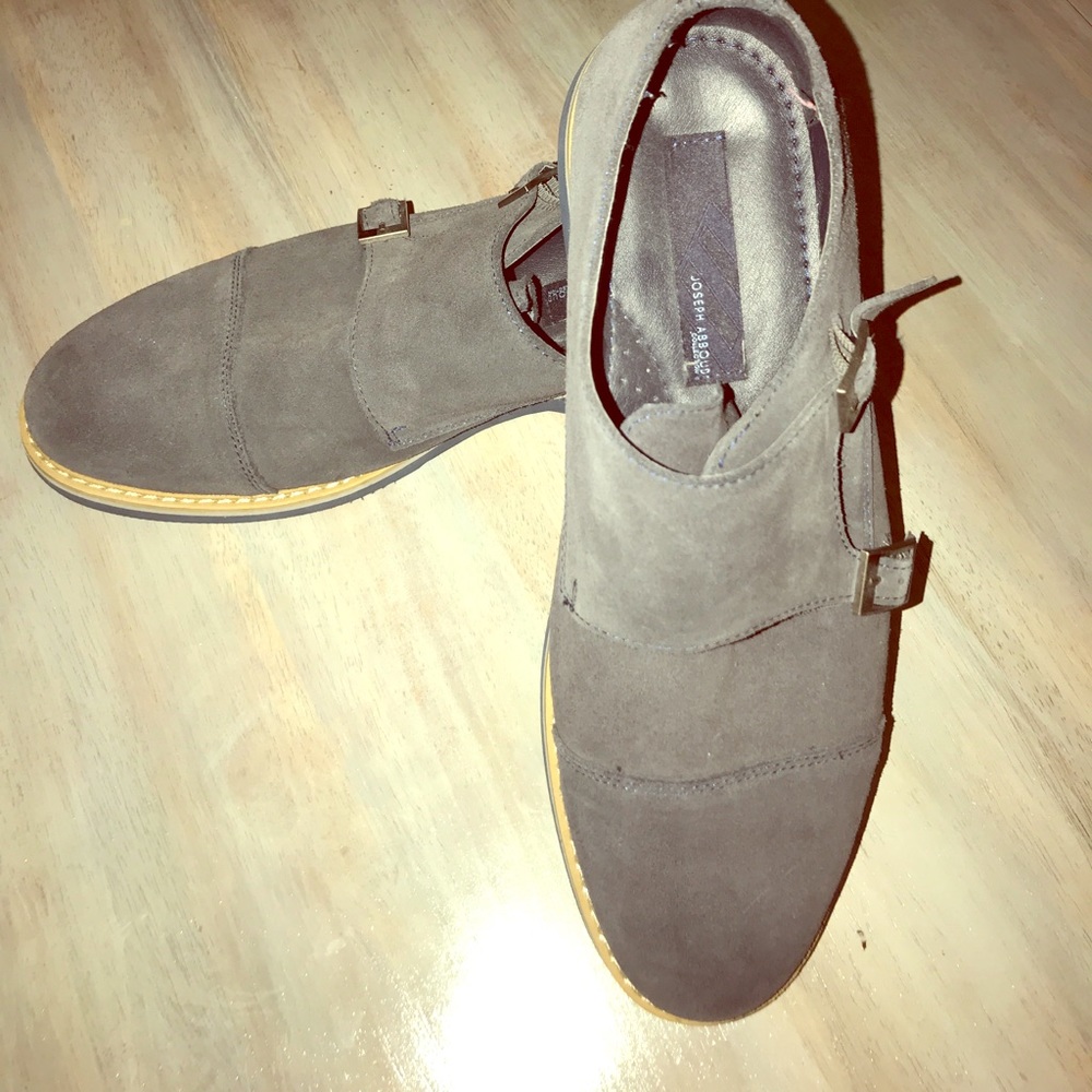 Navy monk strap men's shoes