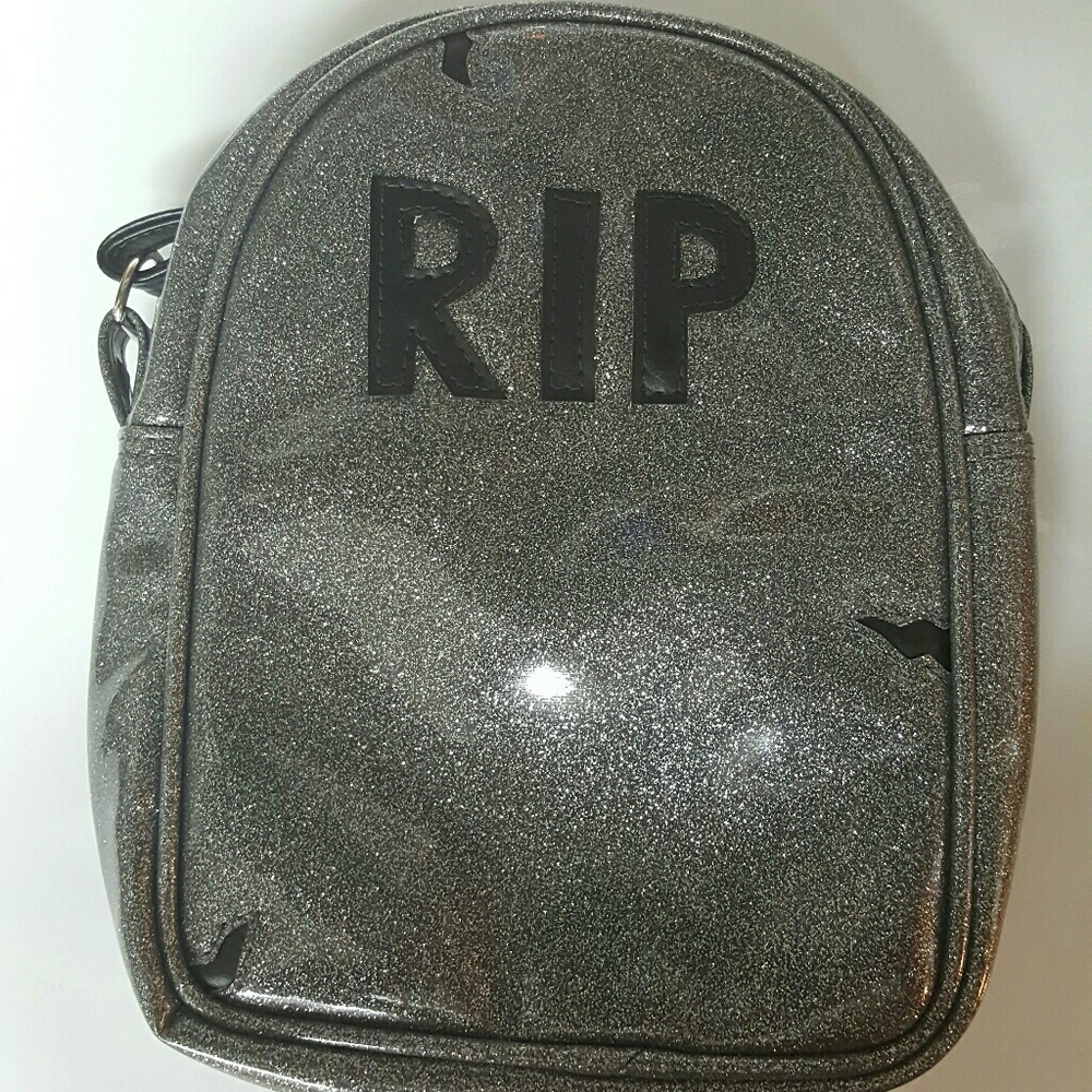 Love Pain and Stitches Tombstone Crossbody Bag