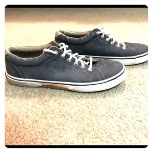 Men’s Sperry Halyard Sneaker Blue Canvas Size 10
