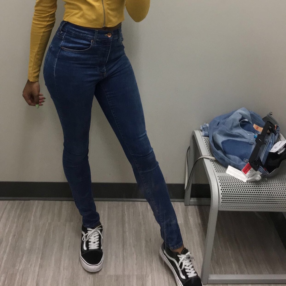 Skinny High Waisted Blue Jeans