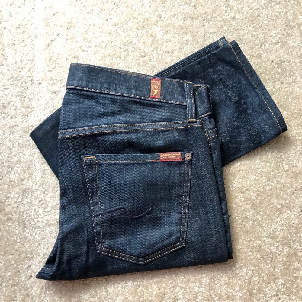 7 For All Mankind Skinny Jeans 28 Dark Wash Slim