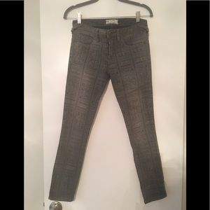 Gray Free People Cropped Printed Jeans