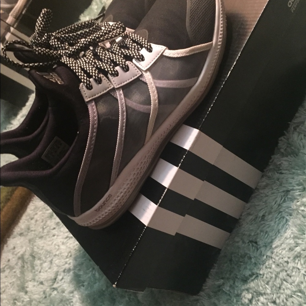 Adidas black and white women shoes