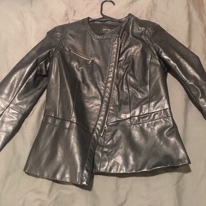 Dkny black leather jacket