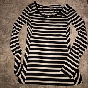 Navy & White striped long sleeve