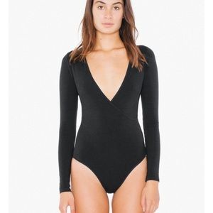American Apparel cross v bodysuit.