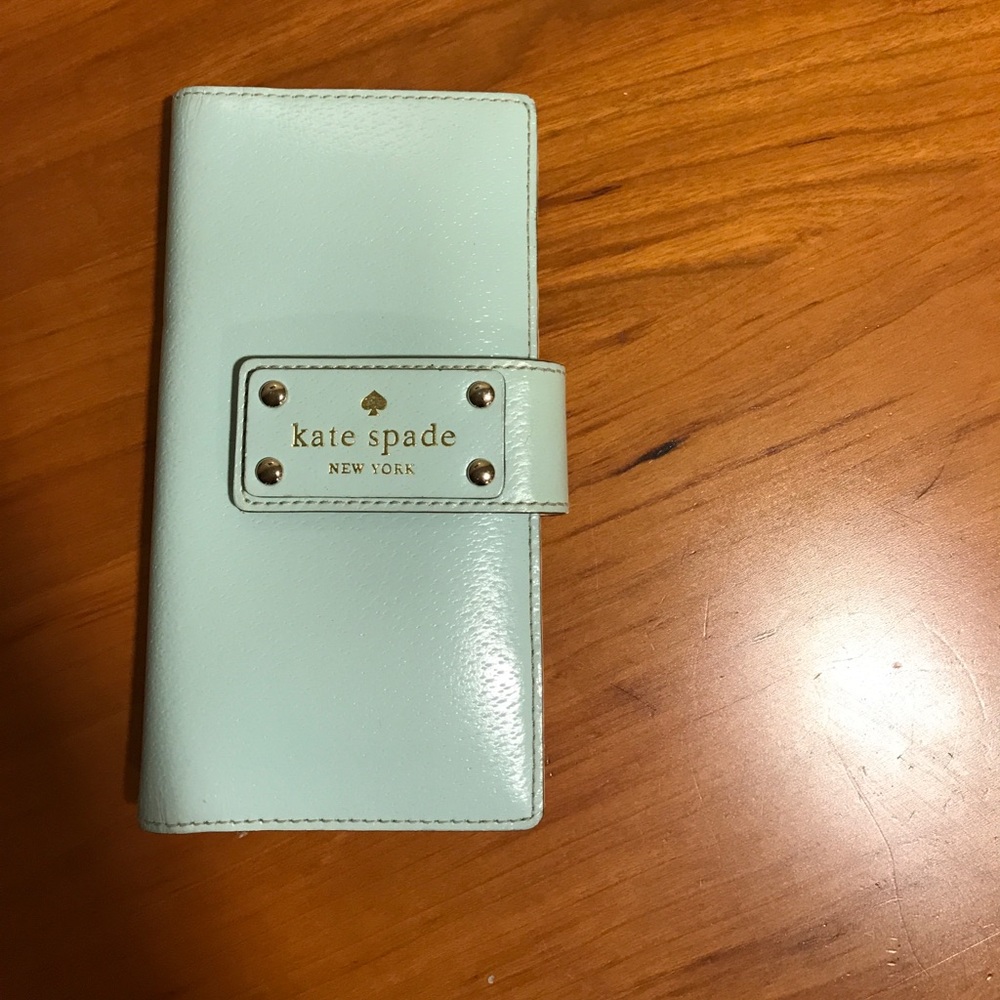 Light blue leather wallet