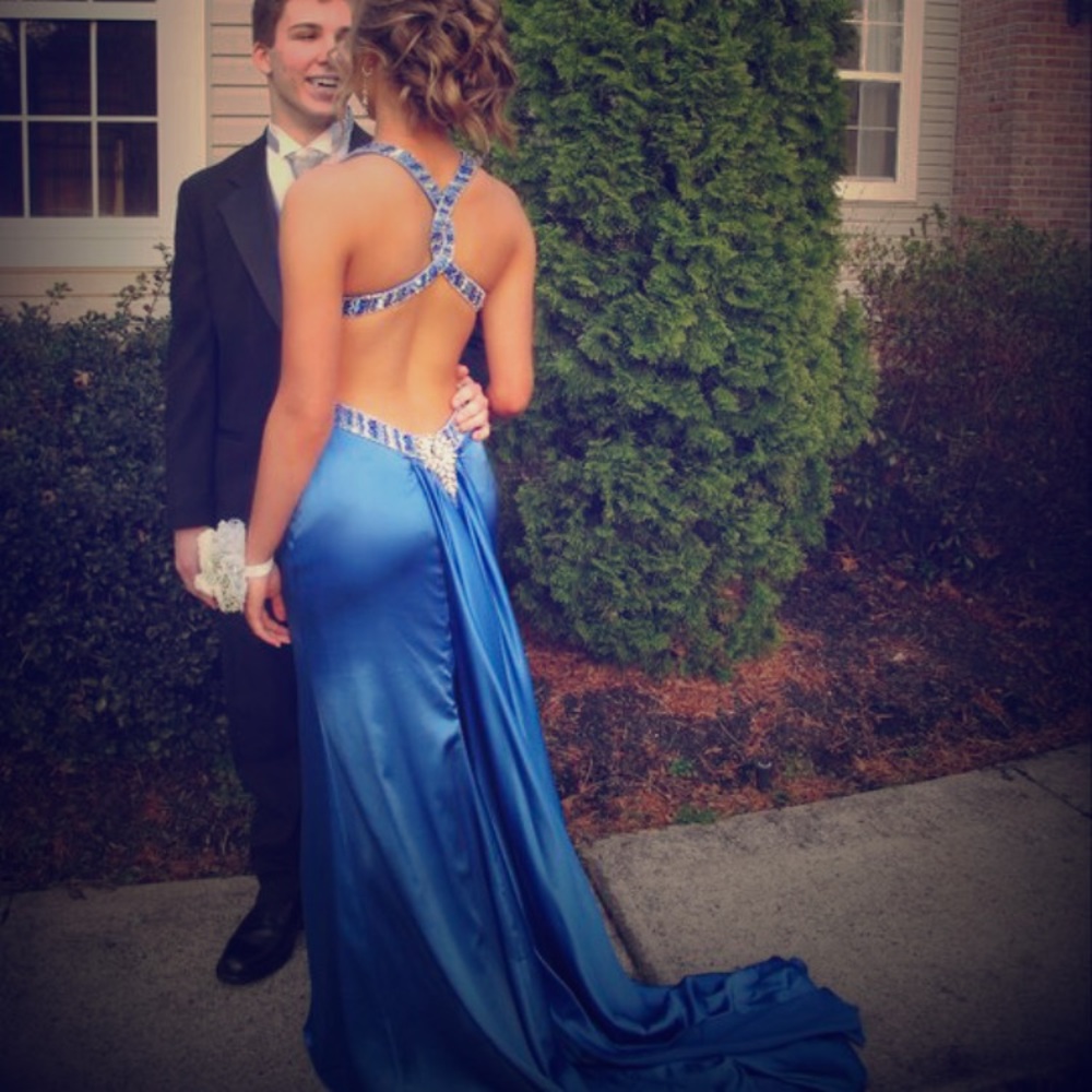 Royal Blue Prom Dress. Long Gown Size 2