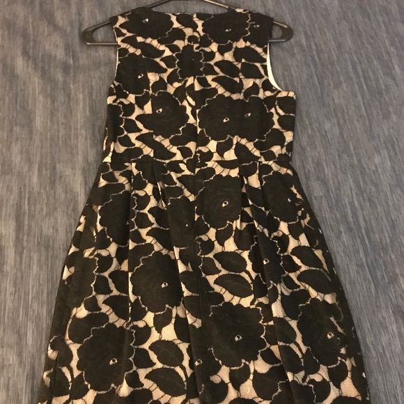 Nude & Black Lace Fit and Flare Dress - Picture 2 of 4