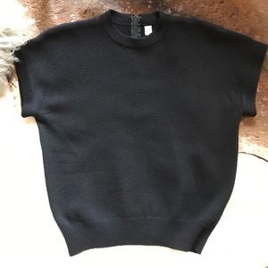 St. John Basic Black Short Sleeved Top