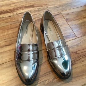 Zara Metallic Loafers