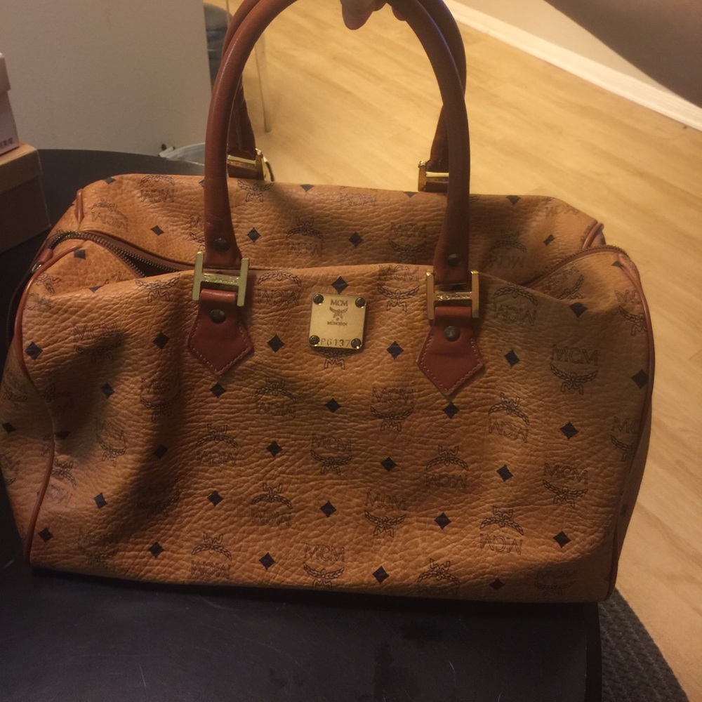 Vintage MCM small travel duffle in Brown