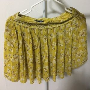 Ae yellow shirt with white flowers prints