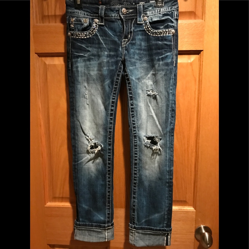 Miss Me signature cuffed straight Jean