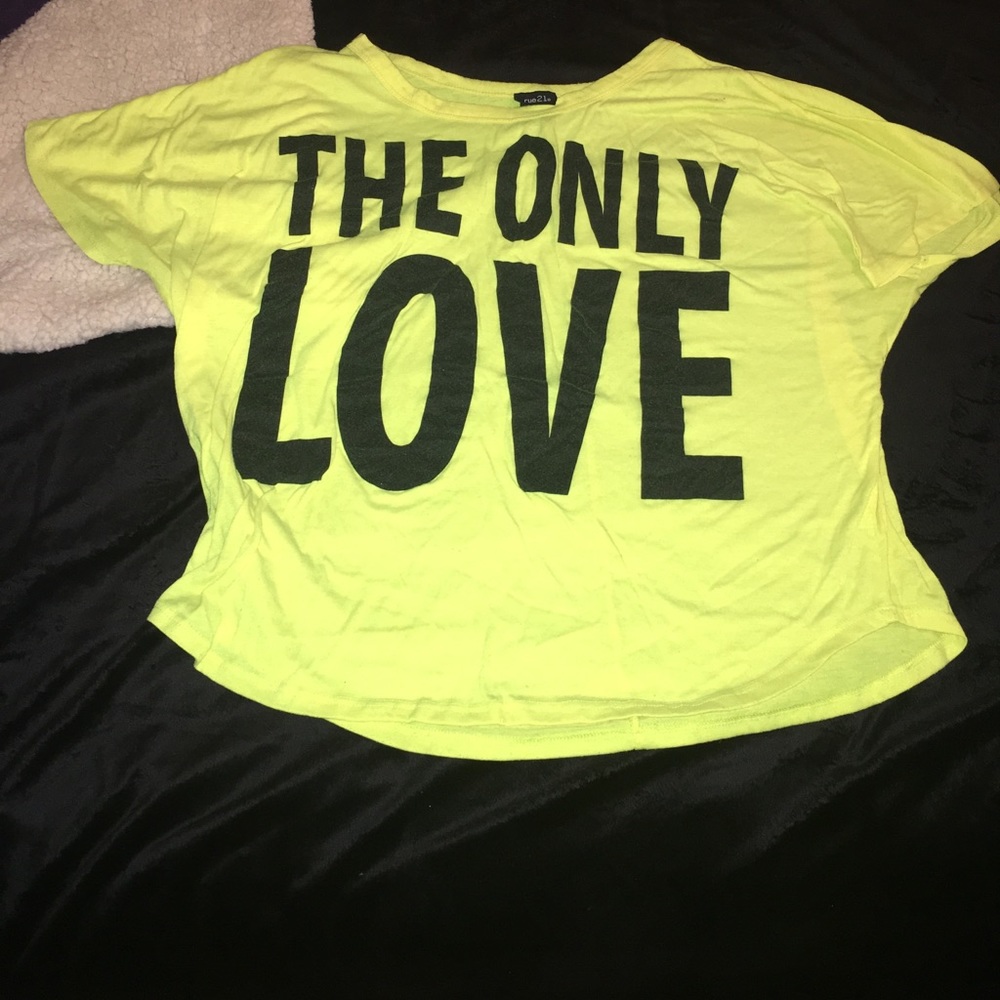 Bright yellow over sized tee