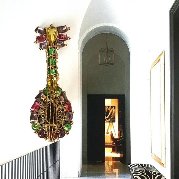 🎀SOLD🎀 RARE Vtg. Robert Demario Mandolin Brooch - Picture 2 of 8