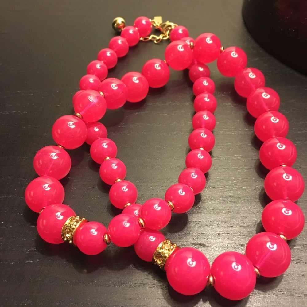 Kate Spade pink loop de loop necklace