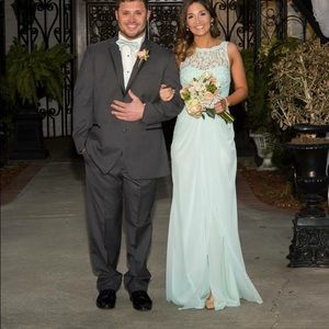 Mint green bridesmaids dress