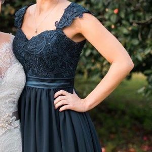 Navy blue bridesmaid dress