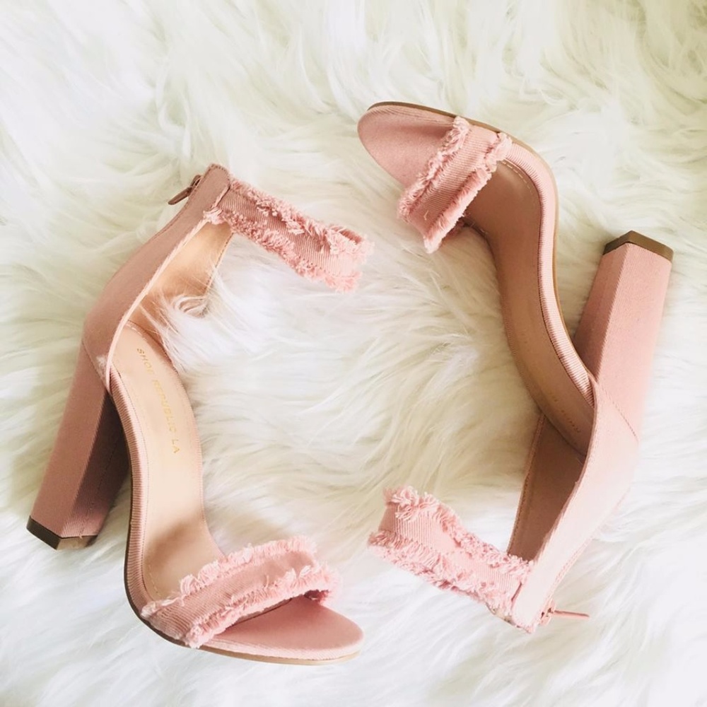 rocio pink open toe heel - Picture 3 of 8