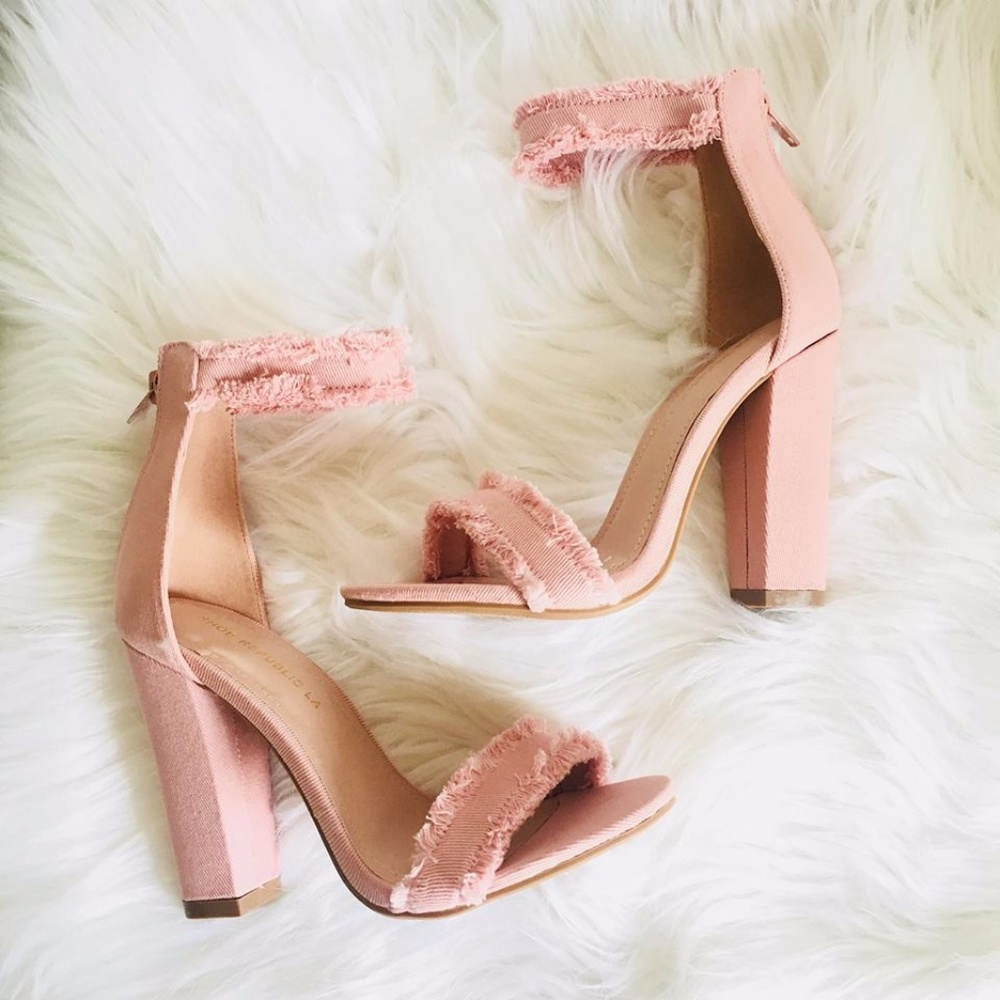 rocio pink open toe heel - Picture 2 of 8