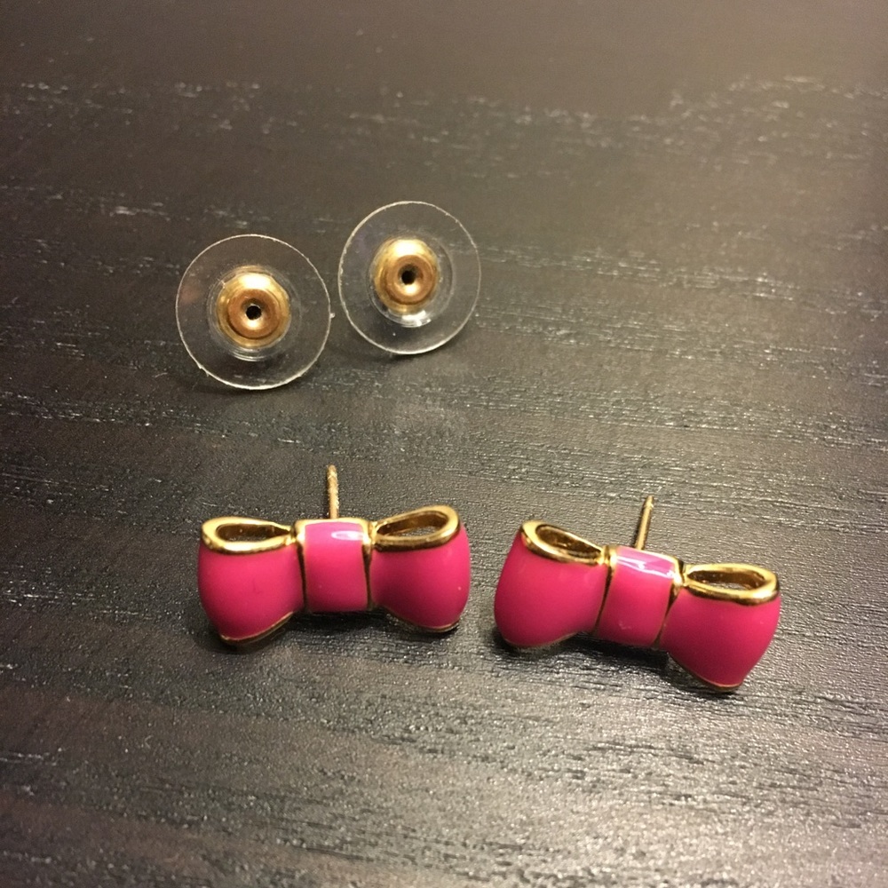 Kate Spade pink bow earrings