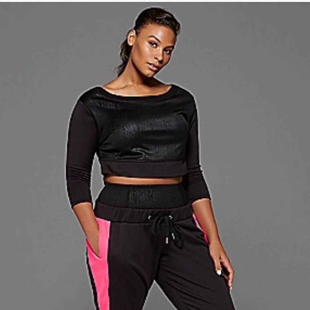 SOPHIE THEALLET Lane Bryant Cropped 3/4 Sleeve Top