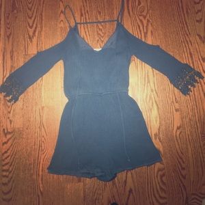 blue romper from charlotte russe
