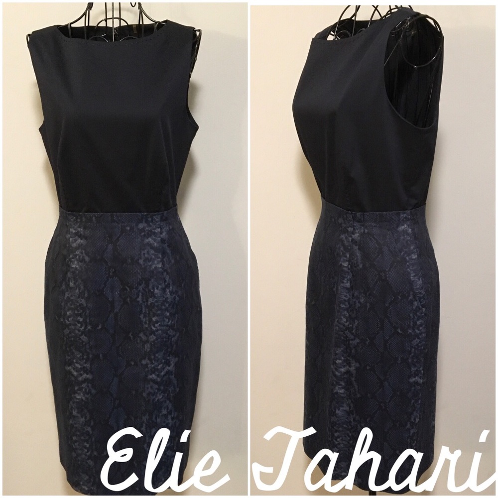 NEW Elie Tahari Snakeskin Print Dress