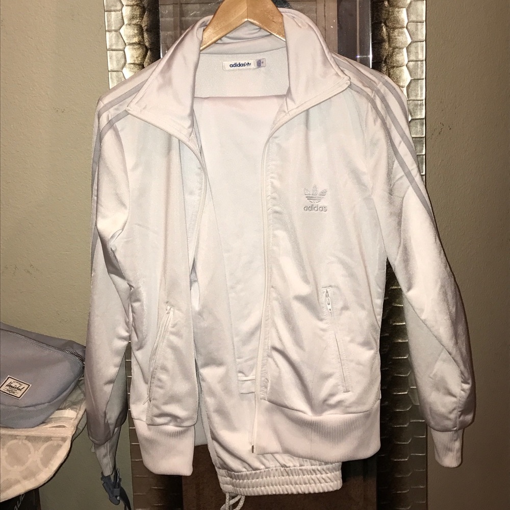 White Adidas tracksuit