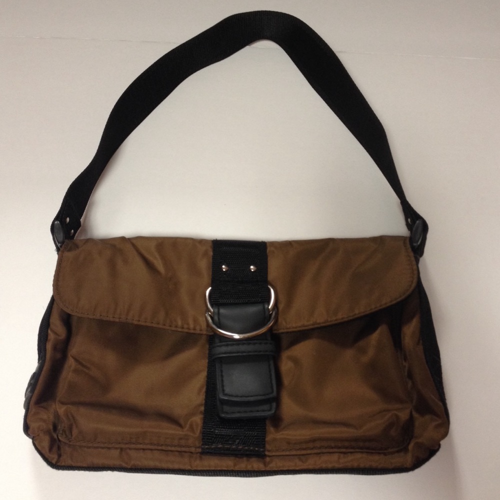 Lauren Ralph Lauren nylon brown shoulder bag purse Stylish Trendy