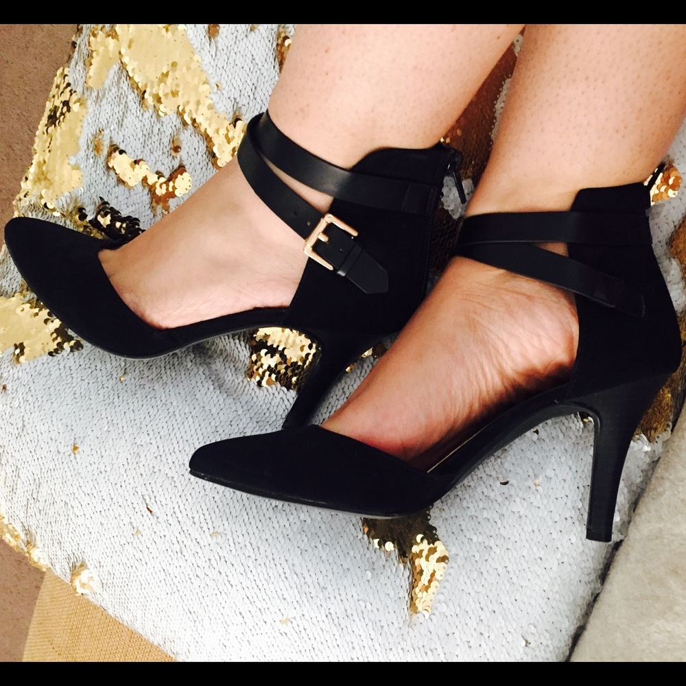 Suede Strappy heels