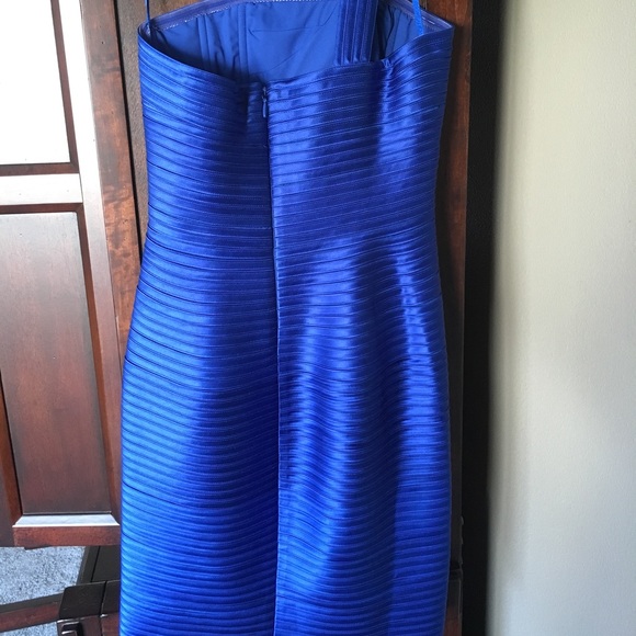 BCBG MaxAzria Blue One Shoulder Cocktail Dress - Picture 3 of 4