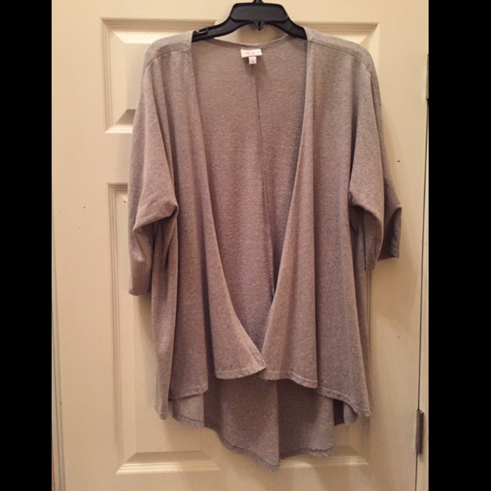 Grey Lularoe Lindsay Cardigan
