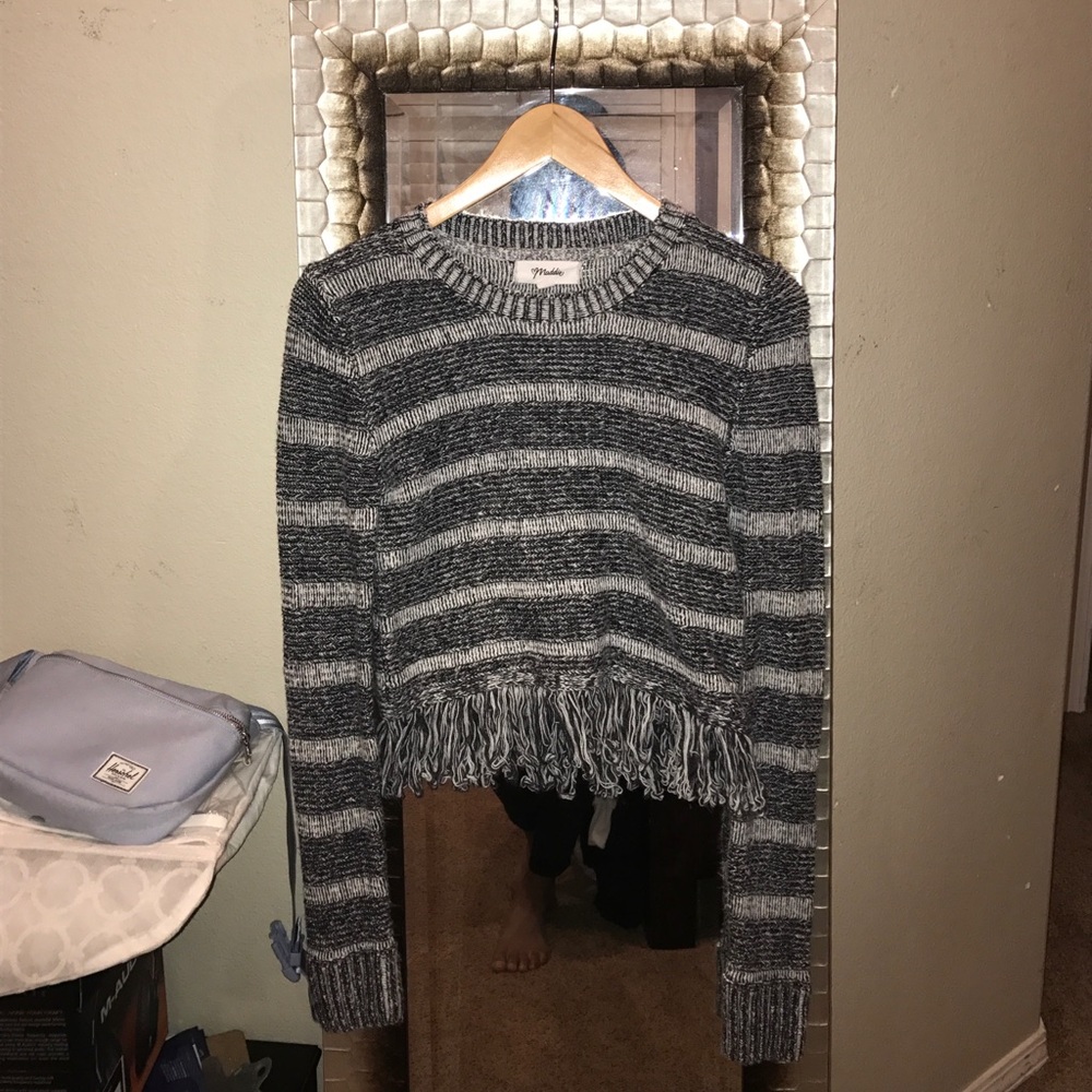 Striped cropped sweater